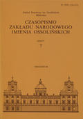 Czasopismo Zakładu Narodowego Imienia Ossolińskich. Z. 7 (1996).