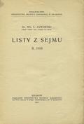 Jaworski Władysław Leopold – Listy z Sejmu : r. 1910.
