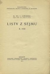 Listy z Sejmu : r. 1910.