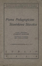 Pisma pedagogiczne Stanisława Staszica.