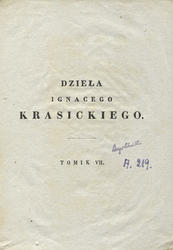 Dzieła Ignacego Krasickiego. T. 7.
