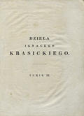 Krasicki Ignacy – Dzieła Ignacego Krasickiego. T. 3.