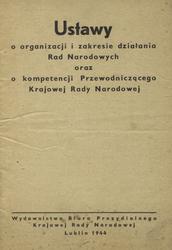 Ustawy o organizacji i zakresie działania Rad Narodowych oraz o kompetencji Przewodniczącego Krajowej Rady Narodowej.