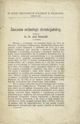 Znaczenie archeologii chrześcijańskiej.