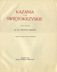 Kazania t. zw. Świętokrzyskie.