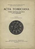 Acta Tomiciana. T. 15.