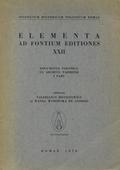 Elementa ad Fontium Editiones. 22.