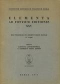 Elementa ad Fontium Editiones. 25.