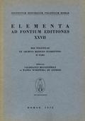 Elementa ad Fontium Editiones. 27.