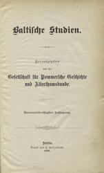 Baltische Studien. Jahrg. 39 (1889).