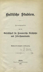 Baltische Studien. Jahrg. 38 (1888).