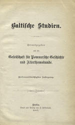 Baltische Studien. Jahrg. 37 (1887).