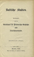 Baltische Studien. Jahrg. 32 (1882).