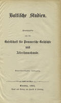 Baltische Studien. Jahrg. 31 (1881).
