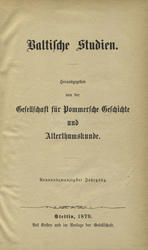 Baltische Studien. Jahrg. 29 (1879).