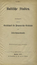 Baltische Studien. Jahrg. 27 (1877).