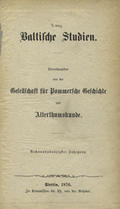 Baltische Studien. Jahrg. 26 (1876).