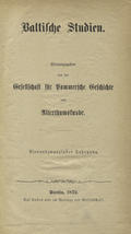 Baltische Studien. Jahrg. 24 (1872).