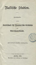 Baltische Studien. Jahrg. 22 (1868).