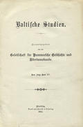 Baltische Studien. Neue Folge, Bd. 15 (1911) - 16 (1912).