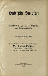 Baltische Studien. Neue Folge, Bd. 34 (1932) - 35 (1933).