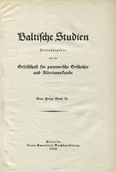 Baltische Studien. Neue Folge, Bd. 40 (1938) - 41 (1939).
