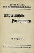 Altpreussische Forschungen. Jahrg. 19 (1942), H. 1-2.