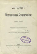 Zeitschrift des Westpreussischen Geschichtsvereins. H. 49 (1907) - 51 (1909).