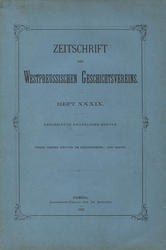 Zeitschrift des Westpreussischen Geschichtsvereins. H. 39 (1899).