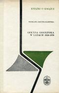 Kocyba-Kamińska Wiesława – Oficyna ossolińska w latach 1920-1939.