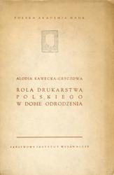 Rola drukarstwa polskiego w dobie odrodzenia.