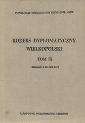 Kodeks dyplomatyczny Wielkopolski. T. 9.