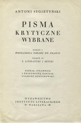 Pisma krytyczne wybrane.