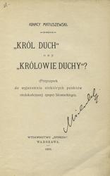 „Król Duch” czy „Królowie Duchy”?