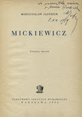 Jastrun Mieczysław – Mickiewicz.