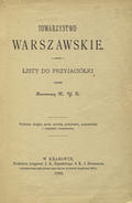 Zaleski Antoni – Towarzystwo warszawskie. [Cz. 1].