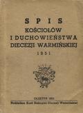Spis kościołów i duchowieństwa diecezji warmińskiej 1951.