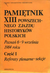 Pamiętnik XIII Powszechnego Zjazdu Historyków Polskich.