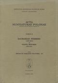 Acta Nuntiaturae Polonae. T. 2: Zacharias Ferreri (1519-1521) et nuntii minores (1522-1553).