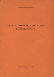 Tytuły polskie nadawane cudzoziemcom.