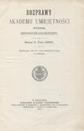 Rozprawy Akademii Umiejętności. Wydział Historyczno-Filozoficzny. Seria 2, t. 35 (1917).