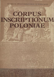 Corpus inscriptionum Poloniae. T. 1, z. 1-5.