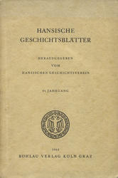 Hansische Geschichtsblätter. 81. Jahrgang (1963).