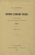Tarnowski Stanisław – Historya literatury polskiej. T. 1-5.