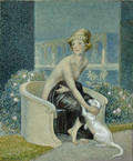 Schultz, Harry (1874-1958) – Dziewczyna z łasicą.