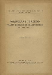 Formularz Jerzego, pisarza grodzkiego krakowskiego : ok. 1399-1415.