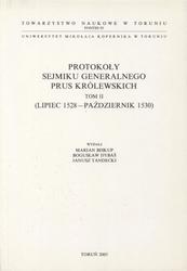 Protokoły Sejmiku Generalnego Prus Królewskich. T. 2.