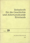 Zeitschrift für die Geschichte und Altertumskunde Ermlands. Bd. 39 (1978).