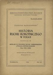 Historia ruchu robotniczego w Polsce. Rozdz. 3.