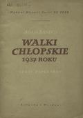 Bandos Adam – Walki chłopskie 1937 roku.